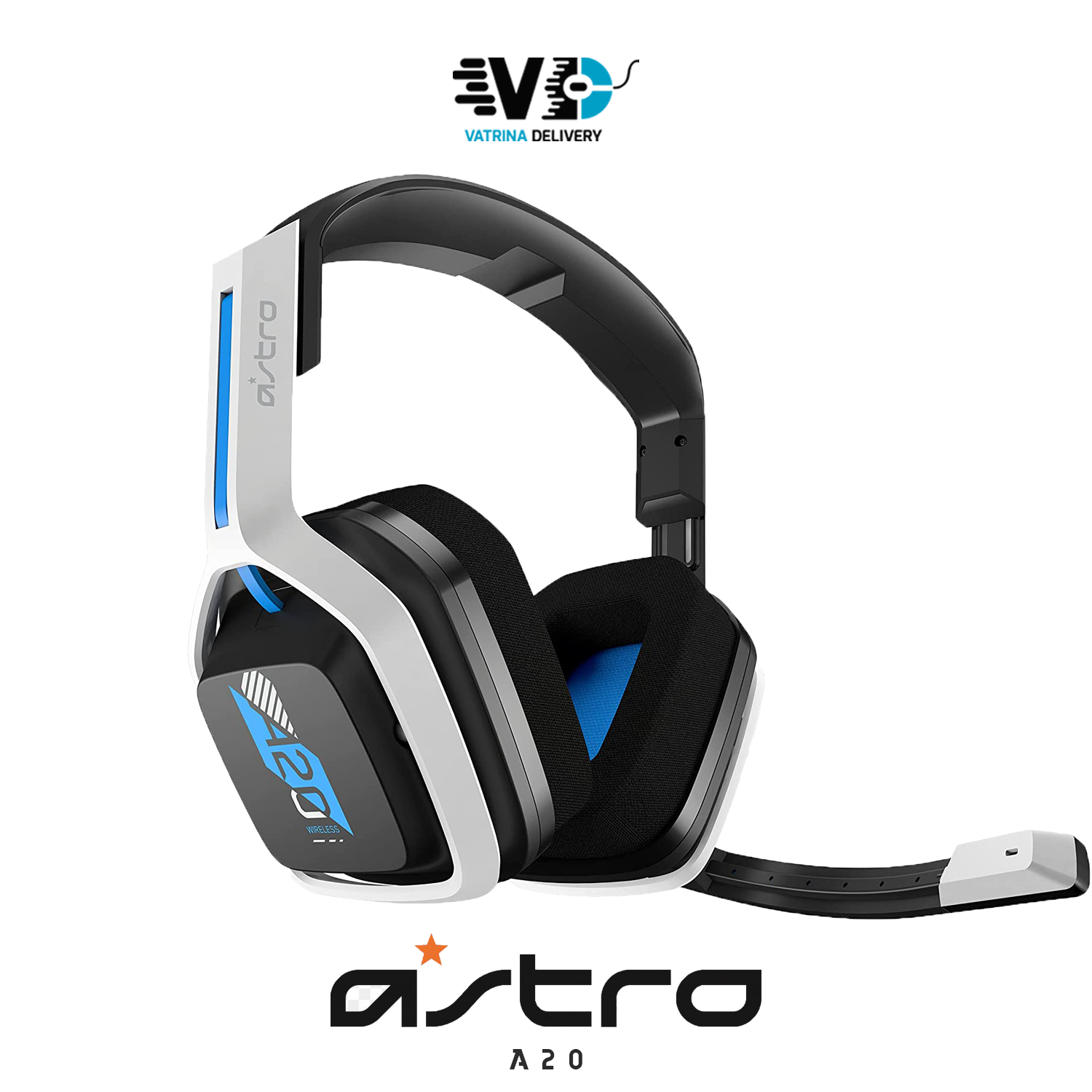 ASTRO Gaming A20 Wireless Headset Gen 2, Lightweight Flip-To-Mute Microphone 15 Hour Battery Life, 15 m Range, for PS 5, PS4, PC, Mac Photo